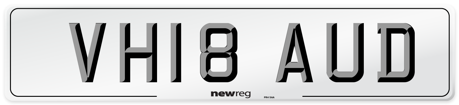 VH18 AUD Number Plate from New Reg